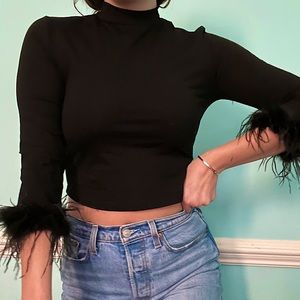 Feather sleeves!